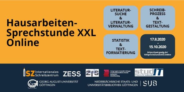 Hausarbeiten-Sprechstunde XXL Online! / Help Desk XXL – Virtual coaching on academic writing
